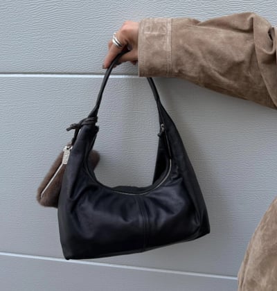 B10 Bucks&Leather 小款 肩背拉鍊可頌托特包2