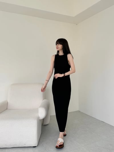 回歸) 熱銷破百！自留！微削肩彈性長洋 4色3