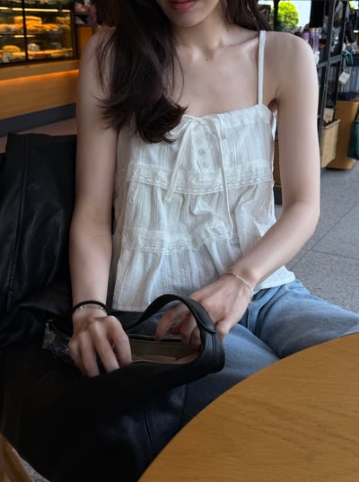 BD02 自留！浪漫蝴蝶結lace小背心7