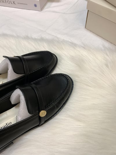 超美！小金扣樂福鞋 23-2512