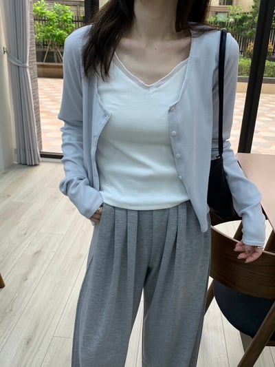 回歸) AC01 自留！內搭單穿都漂亮！網紗細肩小背心 3色20