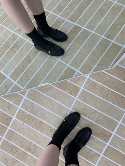 超美！小金扣樂福鞋 23-252