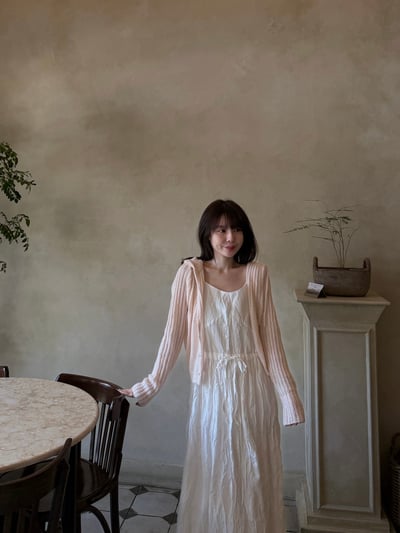 BB13 細肩揉皺唯美飄逸長洋 1色7