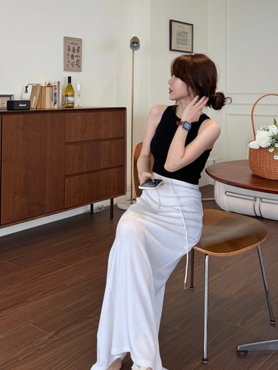 現貨 回歸) 短版Bra top削肩背心 3色10