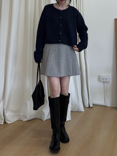 現貨 AZ15 拍照很出片！羊毛打折短裙 2色SM6