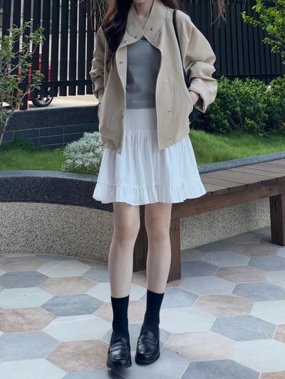 回歸) AU18 推！小立領風衣外套 2色13