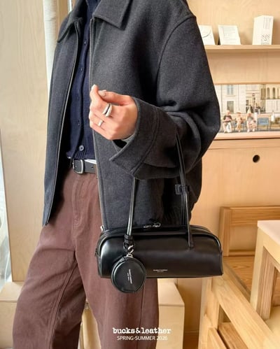 B47 Bucks&Leather  26年新款！小款 牛皮光滑亮面法式吐司包9