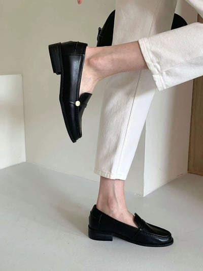 超美！小金扣樂福鞋 23-257