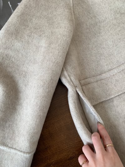 現貨 BEST！回歸) 牛角扣70%羊毛手工外套 2色5