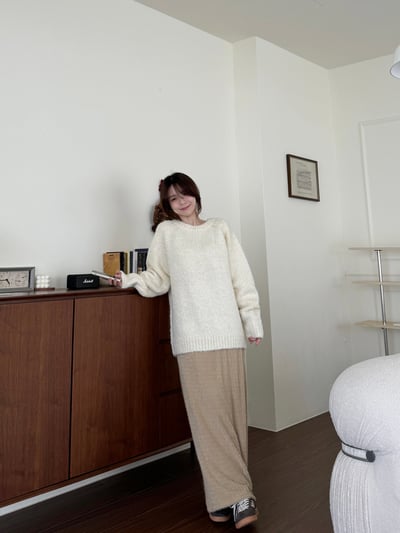 現貨 BEST！回歸) 自留！仙女羽毛感後開衩長裙 2色7