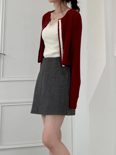 現貨 BEST！ 回歸) 自留！超好搭毛呢短裙 2色SM16
