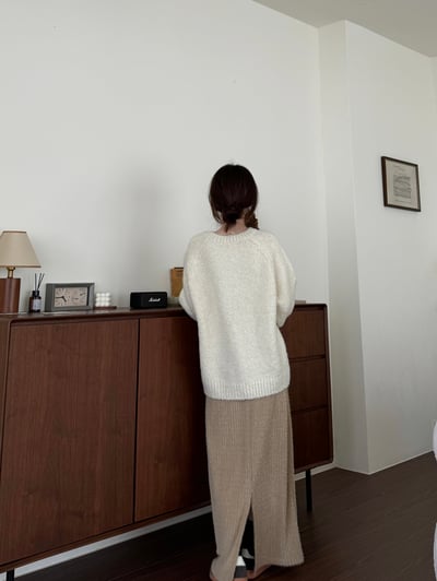 現貨 BEST！回歸) 自留！仙女羽毛感後開衩長裙 2色6