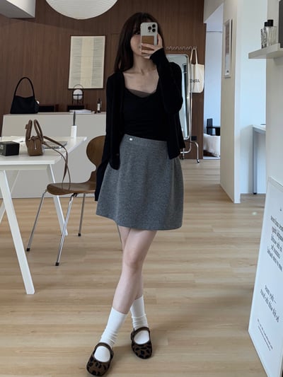 新增新色回歸) AL07 細肩網紗bar背心+小罩衫set 2色14