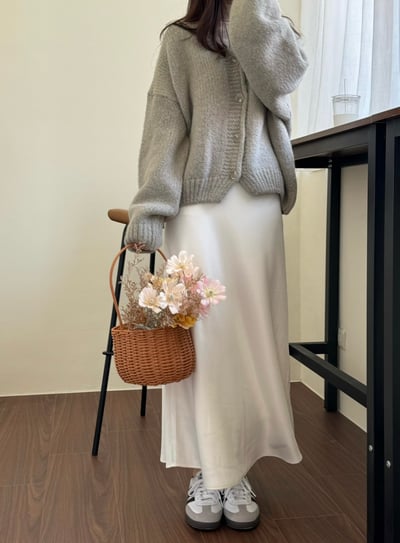 現貨 FF20 超美!!淡淡光澤長裙 SM14