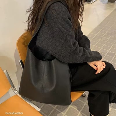 B33 Bucks&Leather 許願款！大容量牛皮肩背托特包8