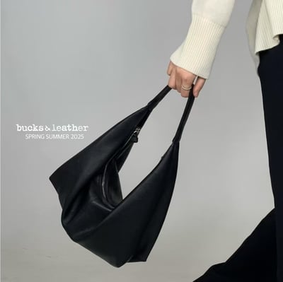 B10 Bucks&Leather 小款 肩背拉鍊可頌托特包14