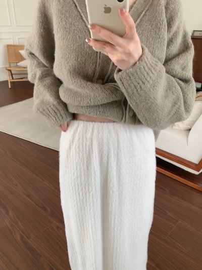 現貨 BEST！回歸) 自留！仙女羽毛感後開衩長裙 2色5