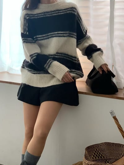 現貨 AY23 許願款！冬日溫柔條紋毛衣 2色6