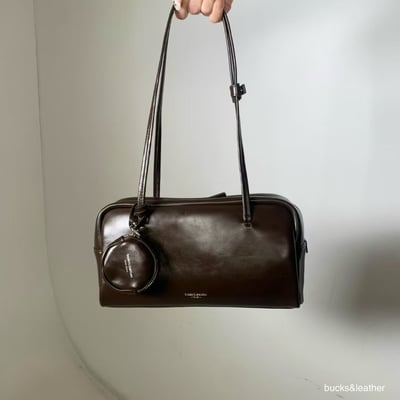 B42 Bucks&Leather  26年新款！推！大款 牛皮光滑亮面法式吐司包4