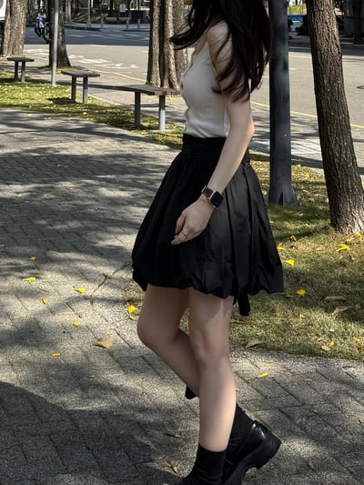 回歸) AK08 小花邊方領排釦背心 1色4