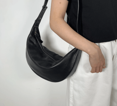 B34 Bucks&Leather 許願款！羊皮寬背帶新月包16