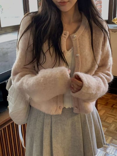 現貨 AY25 節日感滿滿小香毛毛開衫 4色4