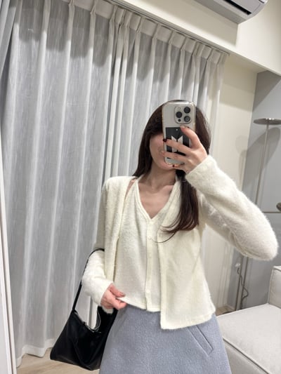 現貨 BA14 自留！節日感毛茸茸假兩件式上衣1