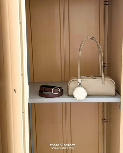 B47 Bucks&Leather  26年新款！小款 牛皮光滑亮面法式吐司包2