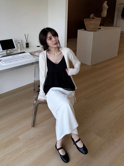 回歸) AL10 木耳邊2扣小罩衫 2色9