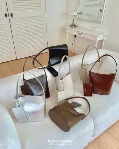 B49 Bucks&Leather  26年新款！牛皮大容量水桶包 (附零錢包)9