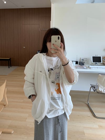 現貨 BD05 可愛手繪狗狗寬鬆T8