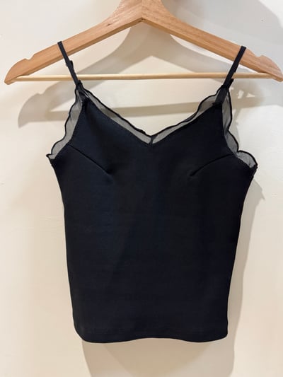 回歸) AC01 自留！內搭單穿都漂亮！網紗細肩小背心 3色19