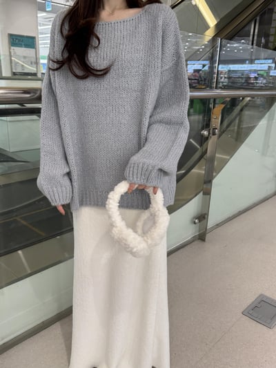 現貨 BEST！AY05 微平領鬆軟慵懶毛衣 3色1
