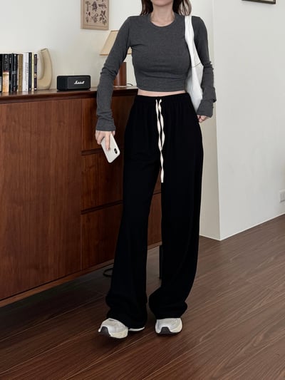 現貨 回歸) 合身短版長袖上衣 4色2