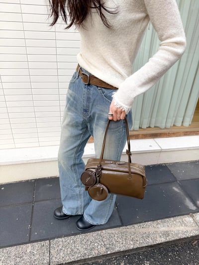 B42 Bucks&Leather  26年新款！推！大款 牛皮光滑亮面法式吐司包7