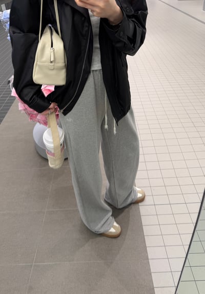 BB11 細節加分小刺繡lace緞帶連帽外套/長褲set (分開賣場)2