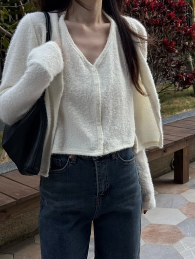 現貨 BA14 自留！節日感毛茸茸假兩件式上衣8