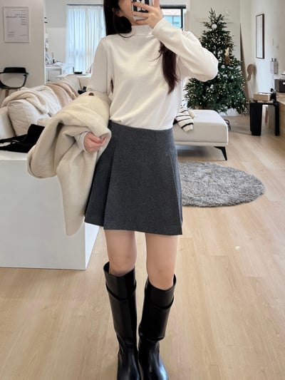 AY29 自留！超顯腿細！小金扣長靴 2色 23-2511