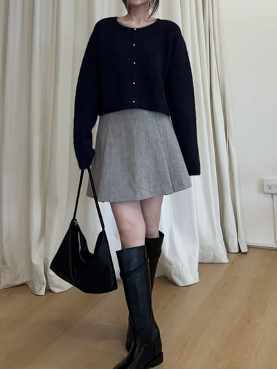 現貨 AZ15 拍照很出片！羊毛打折短裙 2色SM5