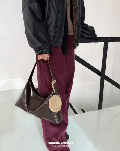 B39 Bucks&Leather  26年新款！小款 牛皮光滑亮面法式莫奈包19