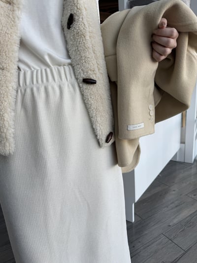 現貨 AZ08 輕磨毛紋理感直筒後開岔長裙 1色2