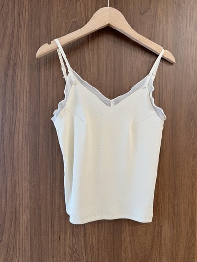 回歸) AC01 自留！內搭單穿都漂亮！網紗細肩小背心 3色15