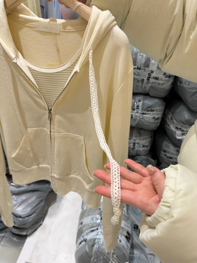 BB11 細節加分小刺繡lace緞帶連帽外套/長褲set (分開賣場)5