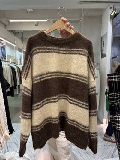現貨 AY23 許願款！冬日溫柔條紋毛衣 2色1