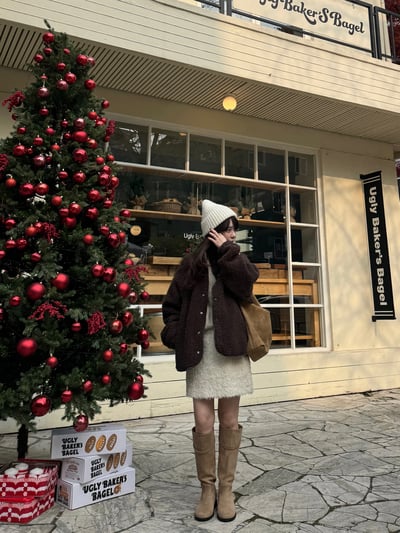 現貨 AY15 貴氣節日感毛毛短裙 2色 SM9