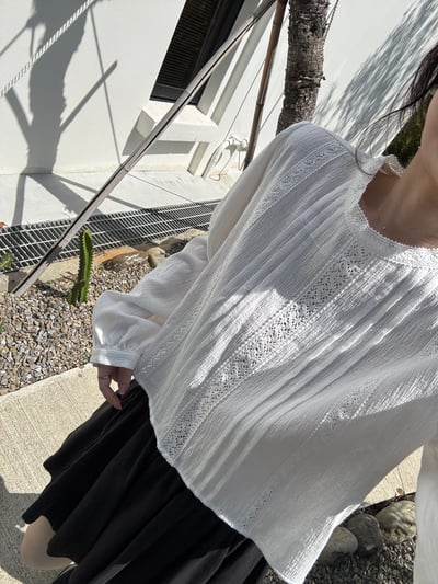 回歸 AK04 OUNCE 推！精緻布蕾絲上衣 2色12