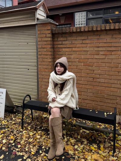 現貨 AY09 自留！細緻麻花羊駝毛開衫 2色10