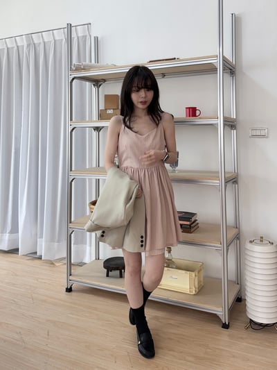 現貨 回歸) AJ04 法式細肩雙層小短洋 3色18