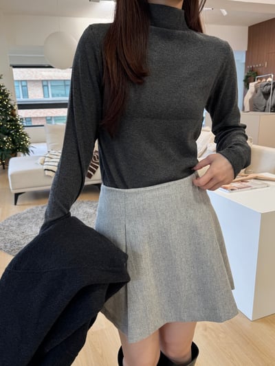 現貨 AZ15 拍照很出片！羊毛打折短裙 2色SM3