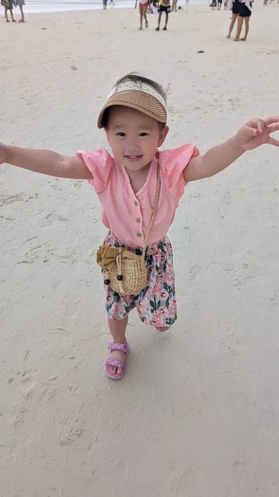 公主袖排扣上衣印花短褲 二件套3